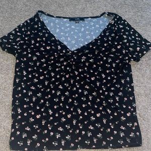Black Floral Top
